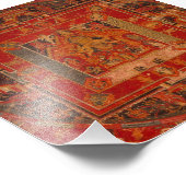 Nepal-Buddhist Verziert Tibetan Antique Mandala Ar Fotodruck (Ecke)