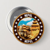 Nepal Button (Vorne & Hinten)