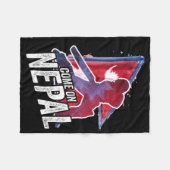 Nepal Cricket Jersey Nepali Flag Supporter Cricket Fleecedecke (Vorderseite (Horizontal))