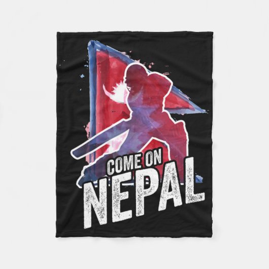 Nepal Cricket Jersey Nepali Flag Supporter Cricket Fleecedecke (Vorderseite)