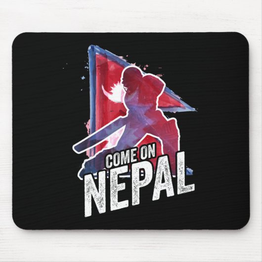 Nepal Cricket Jersey Nepali Flag Supporter Cricket Mousepad (Vorne)