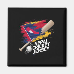 Nepal Cricket Trikot Cricket Fahne Nepals 4 Magnet