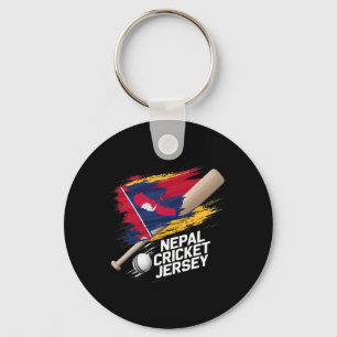 Nepal Cricket Trikot Cricket Flagge von Nepal 4 Schlüsselanhänger