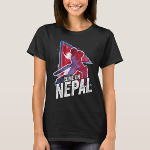 Nepal Cricket Trikot Nepali Flag Anhänger Cricket T-Shirt