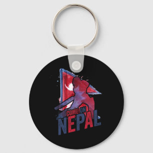 Nepal Cricket Trikot Nepali Flagge Unterstützer Cr Schlüsselanhänger