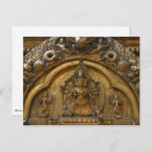 Nepal Deity Carving Postkarte (Vorne/Hinten)
