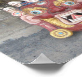 Nepal Deity Mask Keepsakes Poster (Ecke)