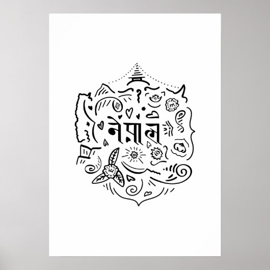 Nepal Doodle Poster (Vorne)