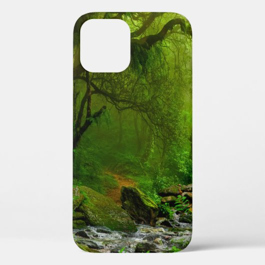 Nepal-Dschungel mit Flussdschungel, Wald, Boden, F Case-Mate iPhone Hülle (Rückseite)