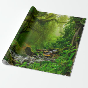 Nepal-Dschungel mit Flussdschungel,Wald,Boden,Flus Geschenkpapier