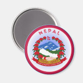 Nepal-Erbe-Emblem Magnet (Vorderseite/Rückseite)