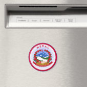 Nepal-Erbe-Emblem Magnet (In Situ (Geschirrspüler))