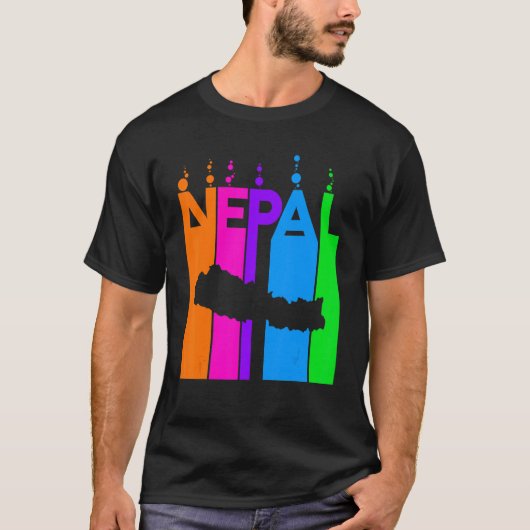 Nepal farbenfrohe Blasen T-Shirt (Vorderseite)