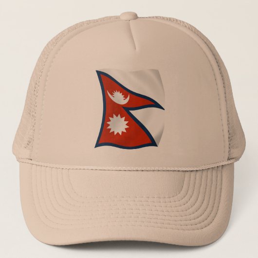 Nepal Flag Hat Truckerkappe (Vorderseite)