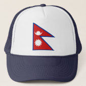 Nepal Flag Hat Truckerkappe (Vorderseite)