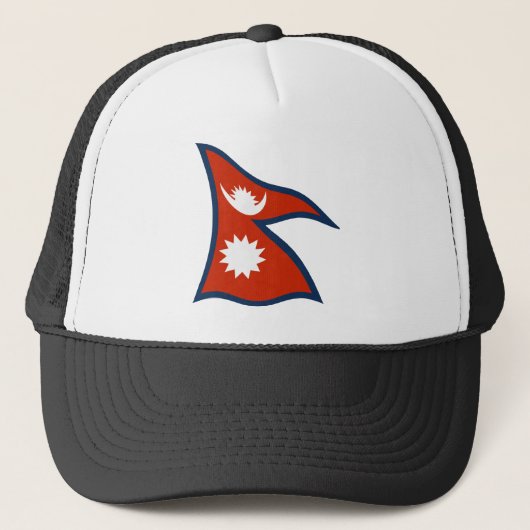 Nepal Flag Hat Truckerkappe (Vorderseite)