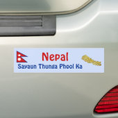 Nepal Flag + Karte Autoaufkleber (Auf Auto)