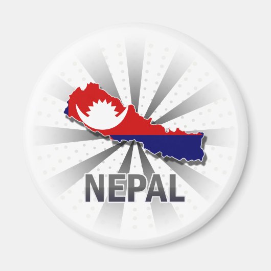 Nepal Flag Map 2.0 Magnet (Vorne)