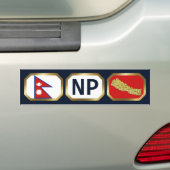 Nepal Flag Map Map Code Autoaufkleber (Auf Auto)