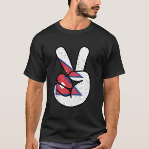 Nepal Flag Peace Symbols signieren T - Shirt