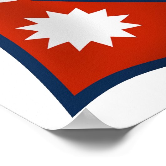 Nepal Flag Poster Print (Ecke)