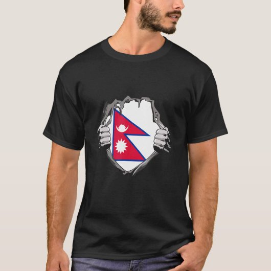 Nepal flag T-Shirt (Vorderseite)