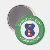 Nepal Flag Weihnachtsangel Personalisiert Magnet (Vorderseite/Rückseite)