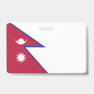 Nepal-Flagge Ausweis
