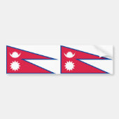 Nepal-Flagge Autoaufkleber (Vorne)