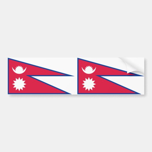 Nepal-Flagge Autoaufkleber (Vorne)