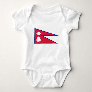 Nepal-Flagge Baby Strampler