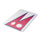 Nepal-Flagge Badematte (Schrägansicht)