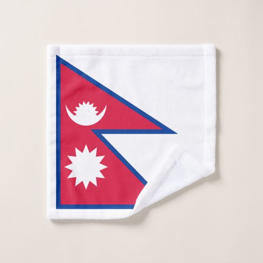 Nepal-Flagge Badhandtuch Set (Waschlappen)