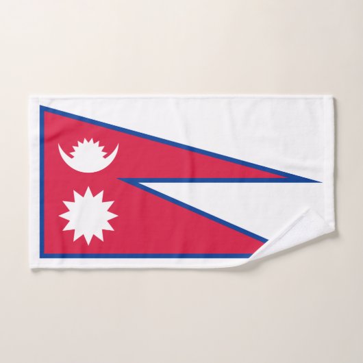 Nepal-Flagge Badhandtuch Set (Handtuch)