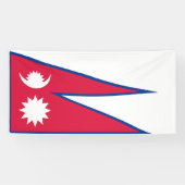 Nepal-Flagge Banner (Horizontal)