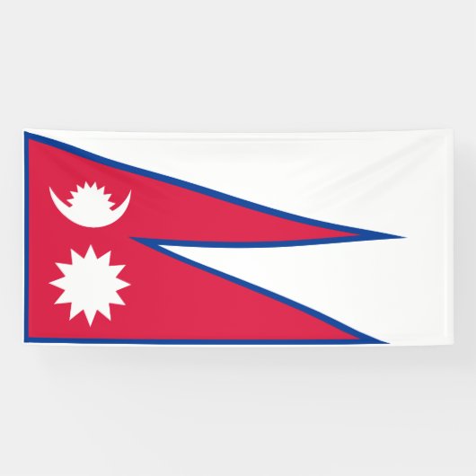Nepal-Flagge Banner (Horizontal)