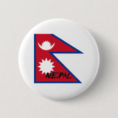 Nepal-Flagge Button (Vorderseite)