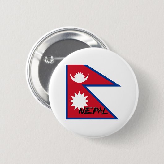 Nepal-Flagge Button (Vorne & Hinten)