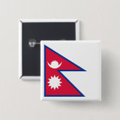 Nepal-Flagge Button (Vorne & Hinten)