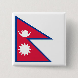 Nepal-Flagge Button