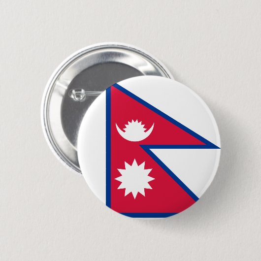 Nepal-Flagge Button (Vorne & Hinten)