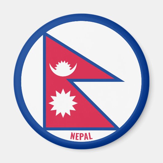 Nepal Flagge Charming Patriotic Magnet (Vorne)