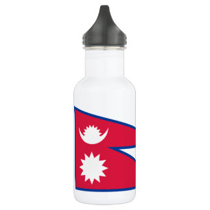 Nepal-Flagge Edelstahlflasche