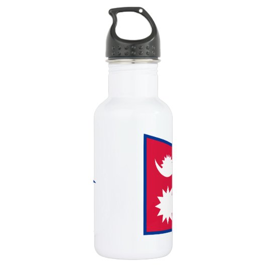 Nepal-Flagge Edelstahlflasche (Rückseite)