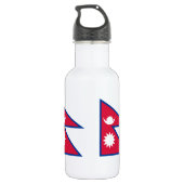 Nepal-Flagge Edelstahlflasche (Rückseite)