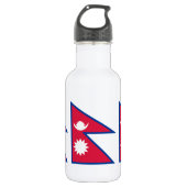 Nepal-Flagge Edelstahlflasche (Vorderseite)