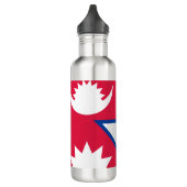 Nepal-Flagge Edelstahlflasche (Links)