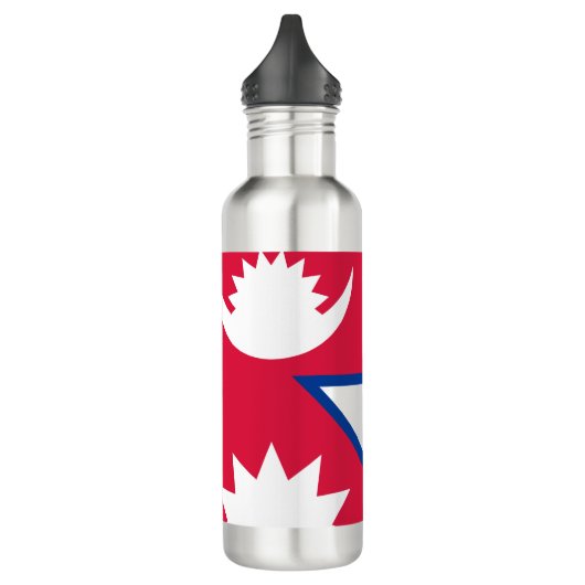 Nepal-Flagge Edelstahlflasche (Links)