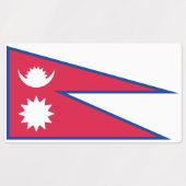 Nepal-Flagge Etiketten (Design 1)