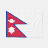 Nepal-Flagge Fleecedecke (Vorderseite (Horizontal))